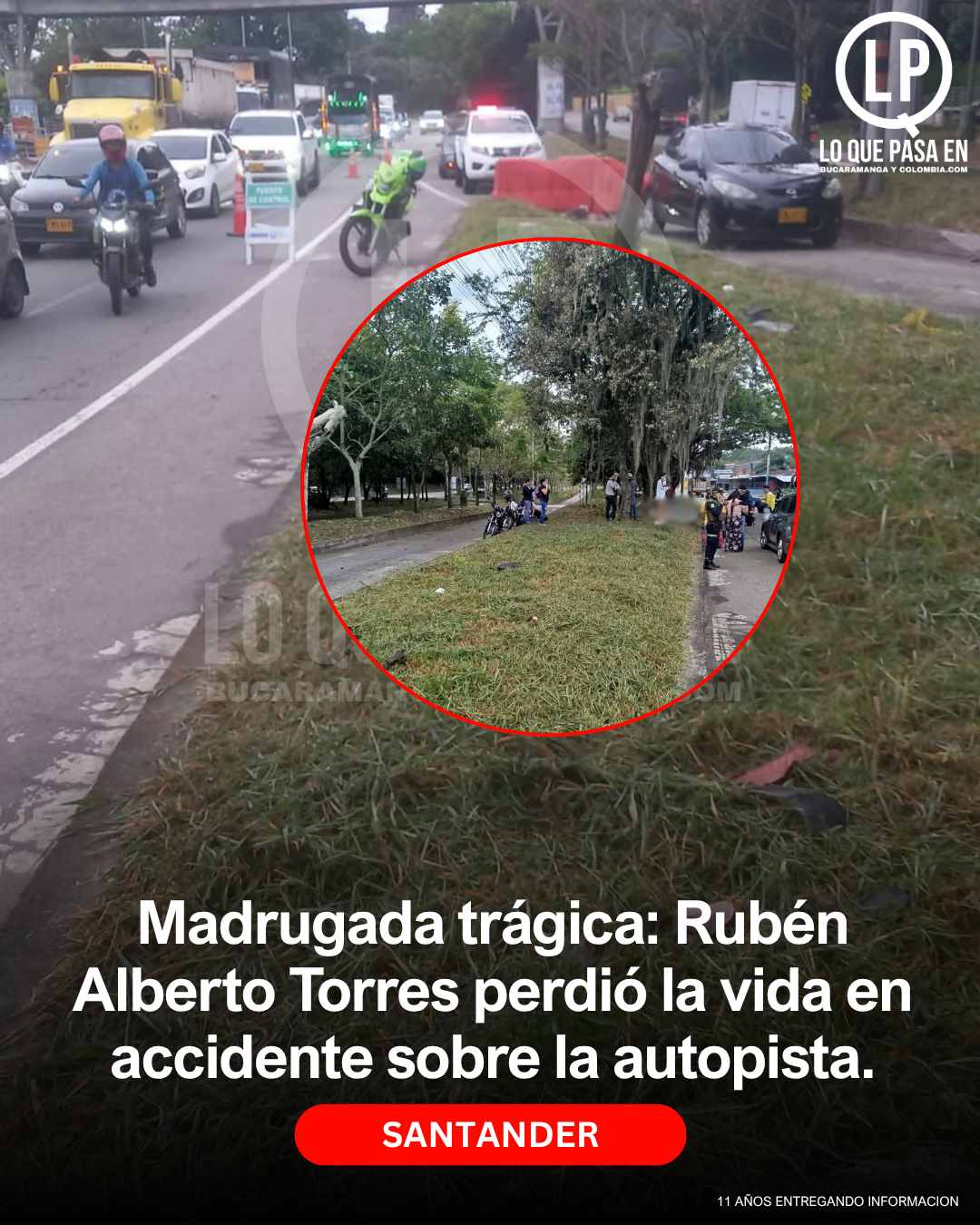 Madrugada trágica: hombre murió en accidente sobre la autopista Floridablanca – Piedecuesta